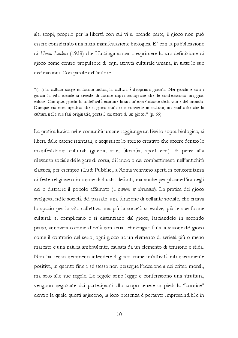 Estratto dalla tesi: Uno studio sul gioco ed i suoi aspetti simbolici