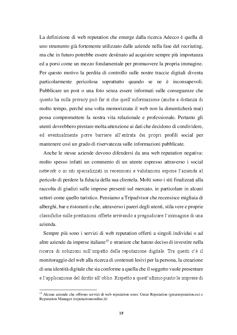 Estratto dalla tesi: La persistenza della memoria: il diritto all'oblio nell'era digitale