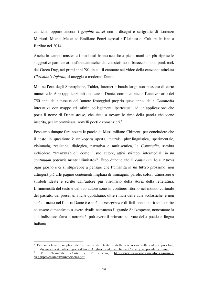 Estratto dalla tesi: Note sulla cinematografia dantesca. Dal 2000 ad oggi