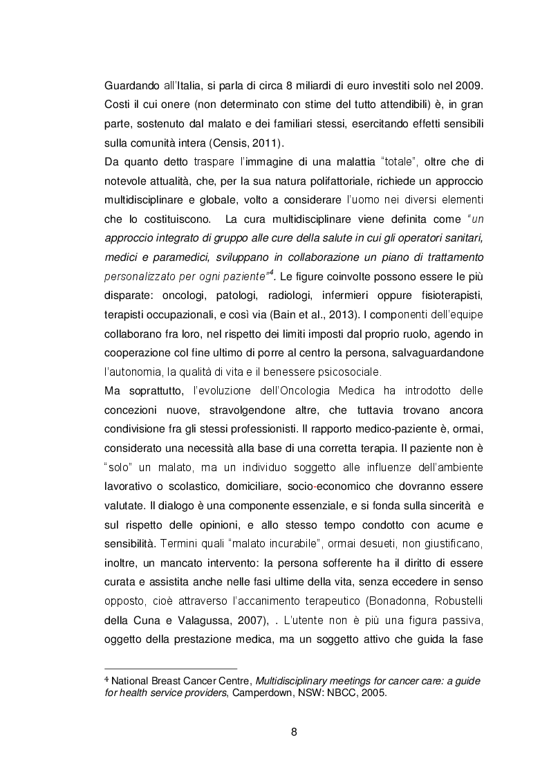 Estratto dalla tesi: Valutazione dell'efficacia delle Terapie Complementari e Alternative per il controllo del dolore oncologico in Riabilitazione: revisione della letteratura