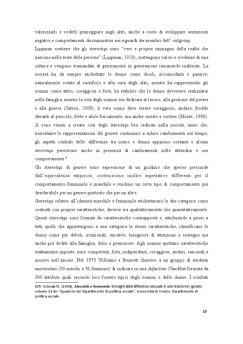 Estratto dalla tesi: La Medicina di Genere: questa s/conosciuta. Uno studio psicosociale presso un campione di studenti di Medicina