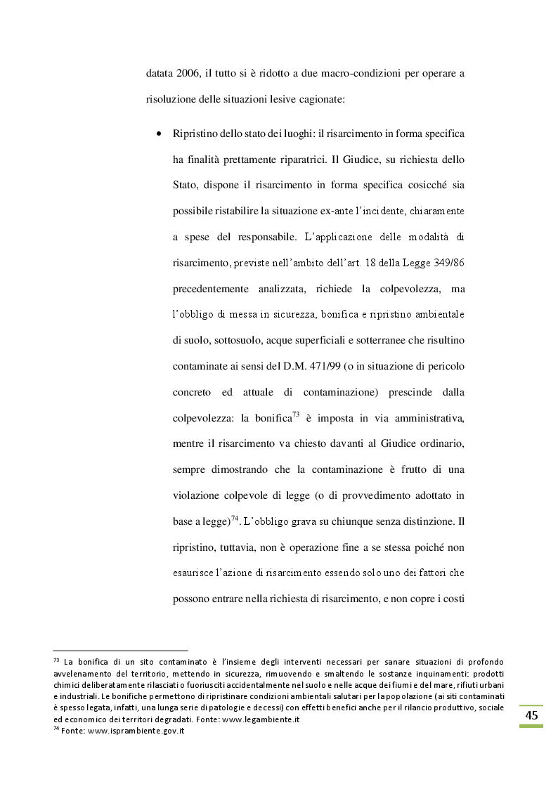 Estratto dalla tesi: Novità legislative in materia di danno ambientale