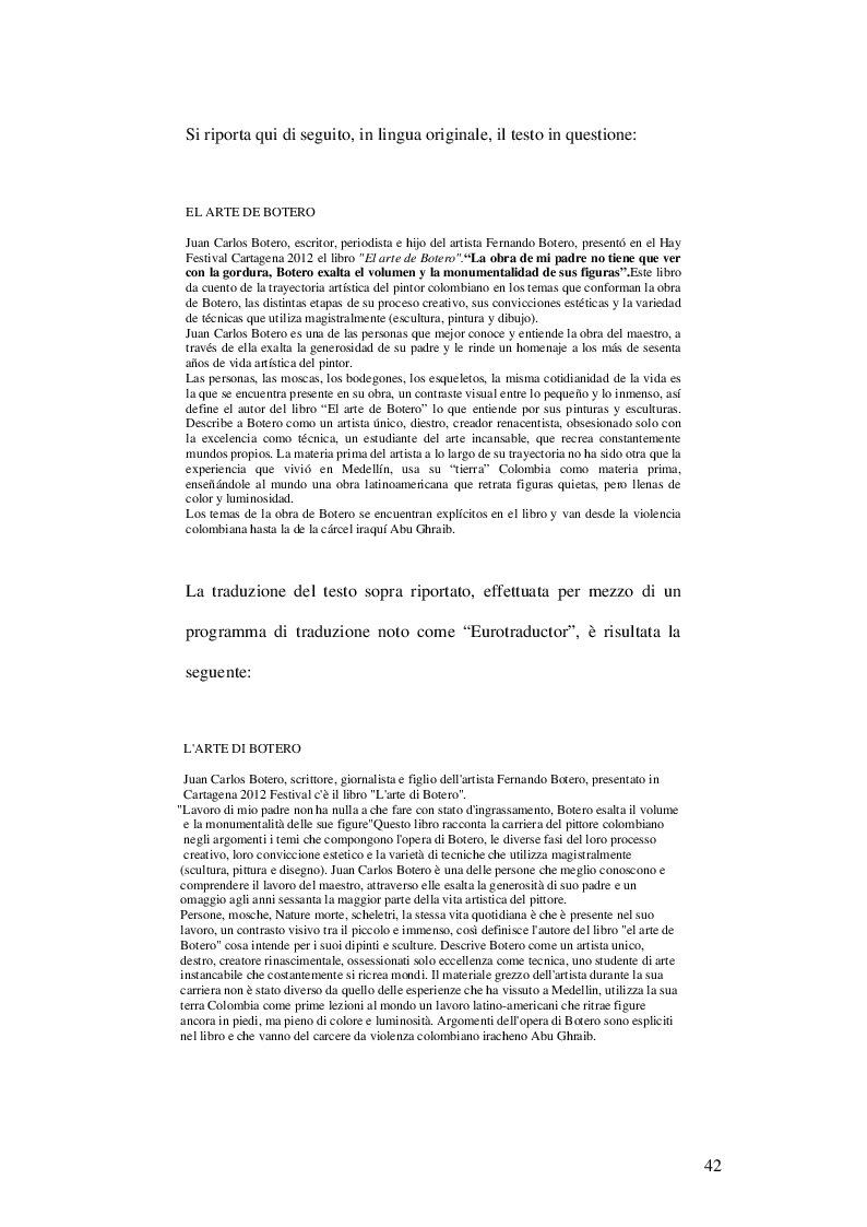 Estratto dalla tesi: La Traduzione: attività individuale o scelta automatizzata?