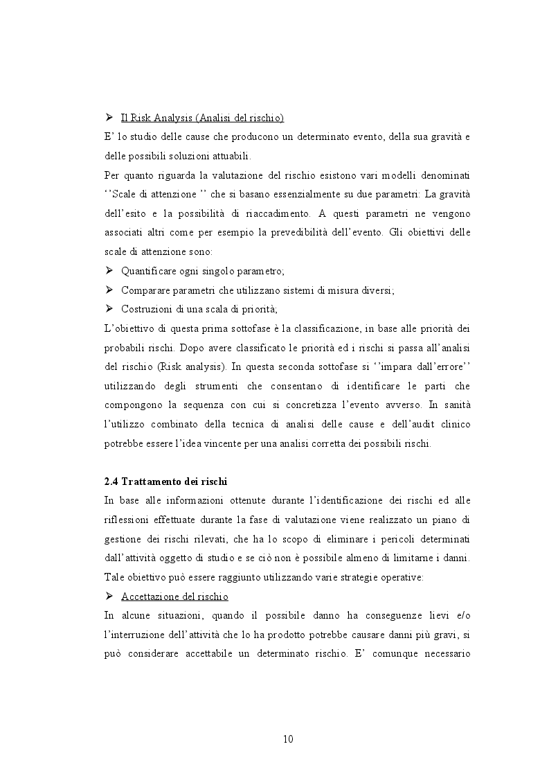 Estratto dalla tesi: Sistema di monitoraggio, analisi e correzione delle anomalie operative: approccio alla prevenzione degli eventi avversi