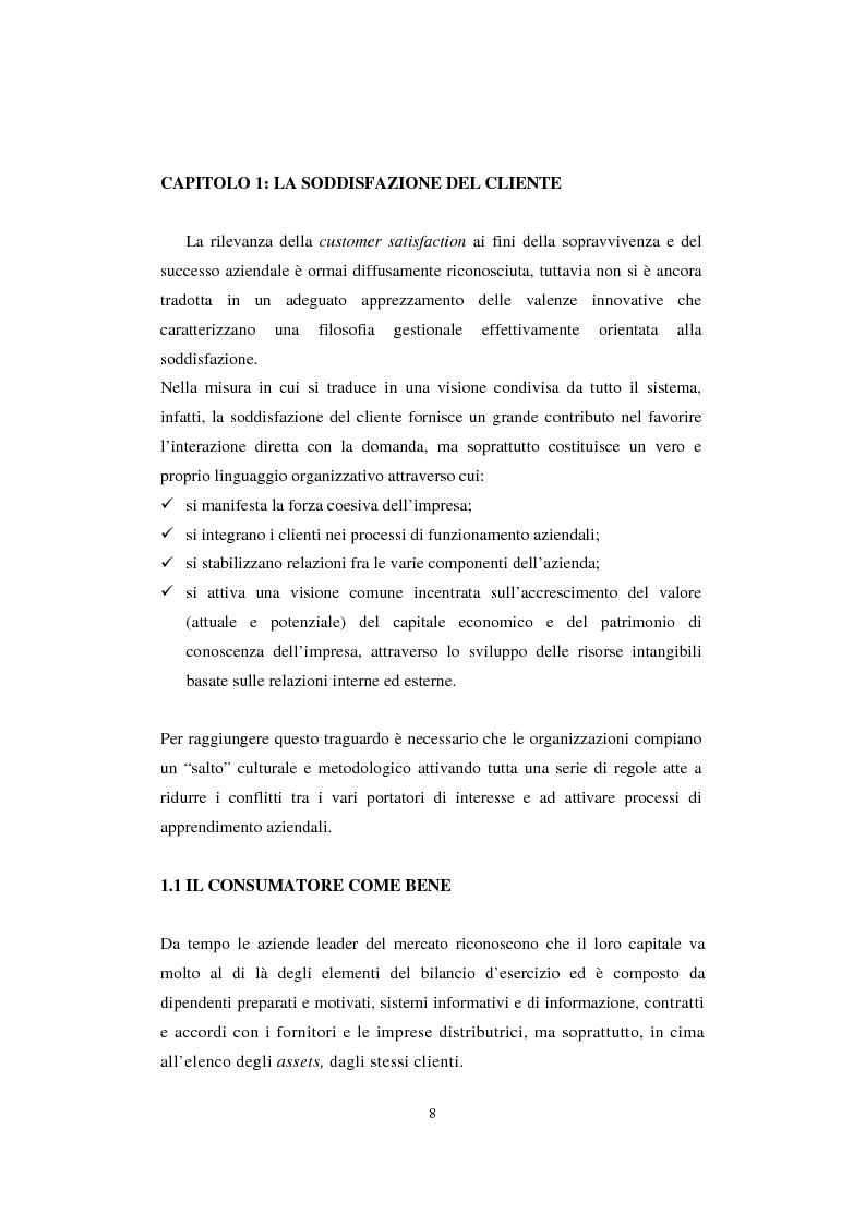 Anteprima della tesi: Sistemi di analisi e gestione della soddisfazione e della fedeltà del cliente, Pagina 4