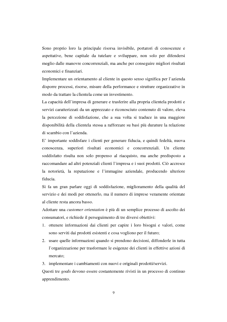 Anteprima della tesi: Sistemi di analisi e gestione della soddisfazione e della fedeltà del cliente, Pagina 5