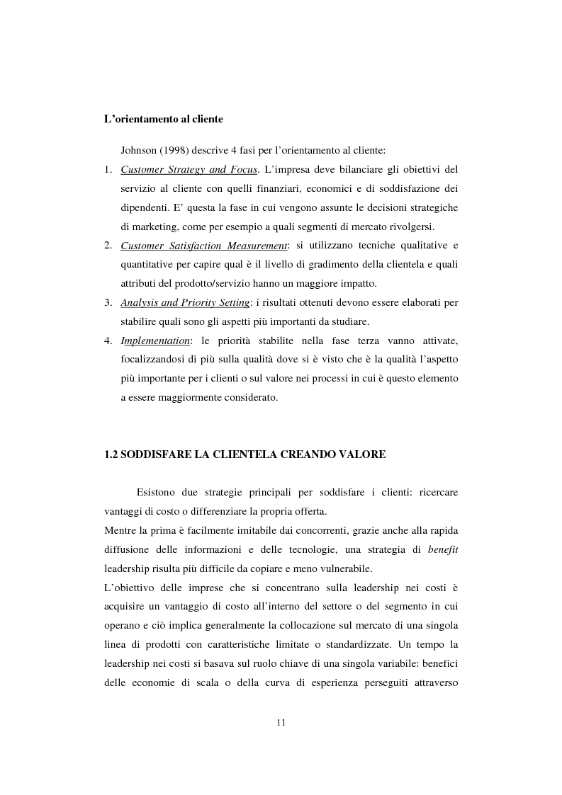 Anteprima della tesi: Sistemi di analisi e gestione della soddisfazione e della fedeltà del cliente, Pagina 7