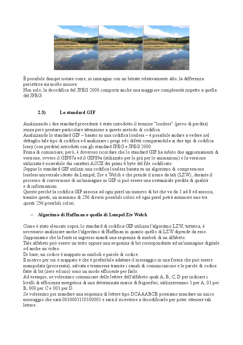 Estratto dalla tesi: Utilizzo delle Trasformate nella codifica delle immagini fisse, in movimento ed audio