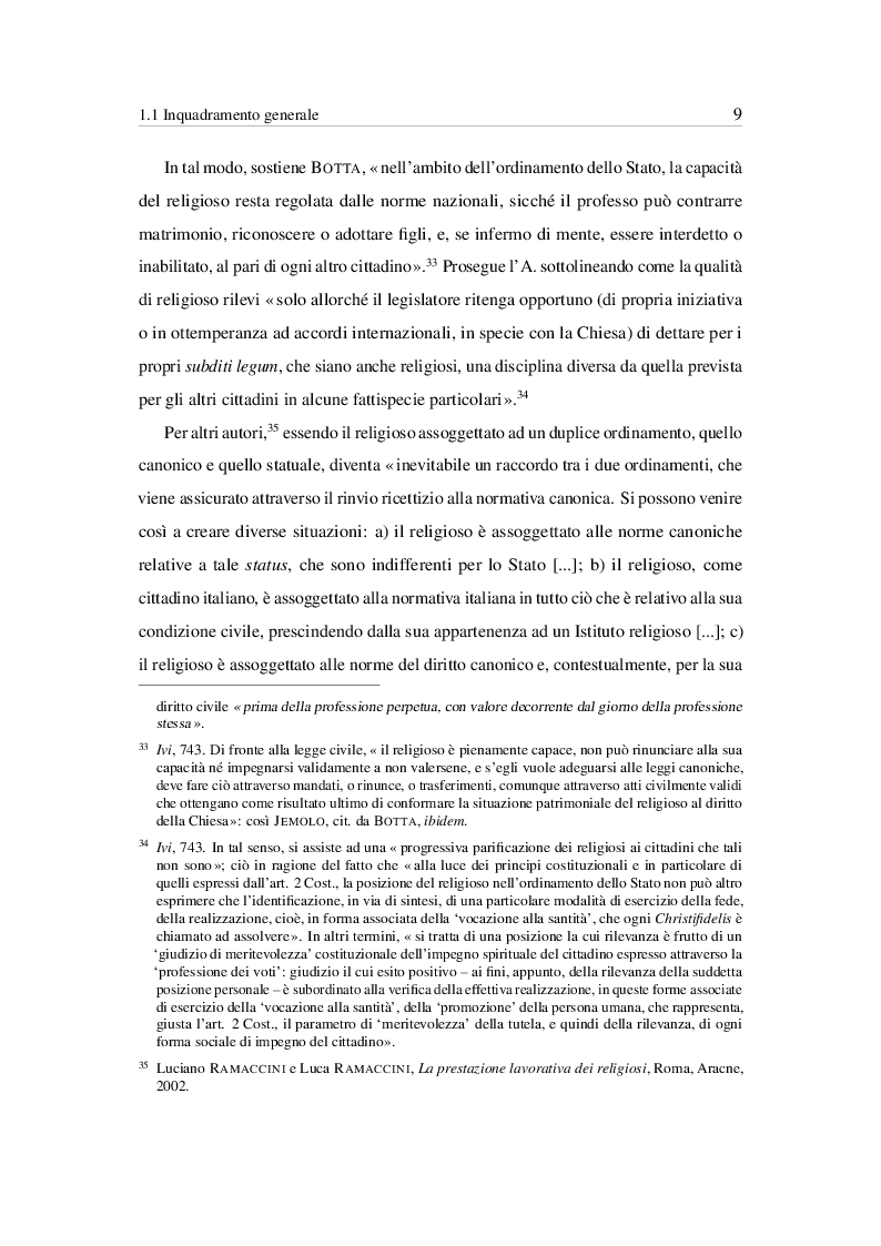 Estratto dalla tesi: Il lavoro dei religiosi