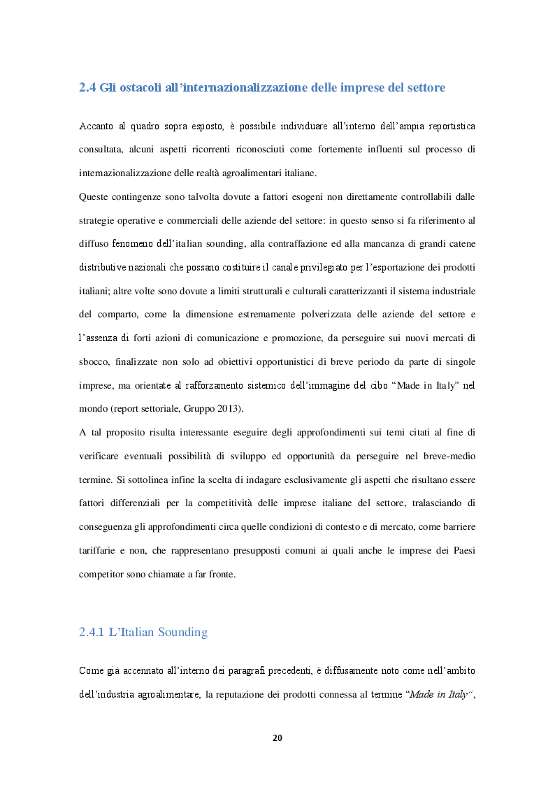 Estratto dalla tesi: L'aggregazione di impresa a sostegno dell'internazionalizzazione delle PMI agro-alimentari