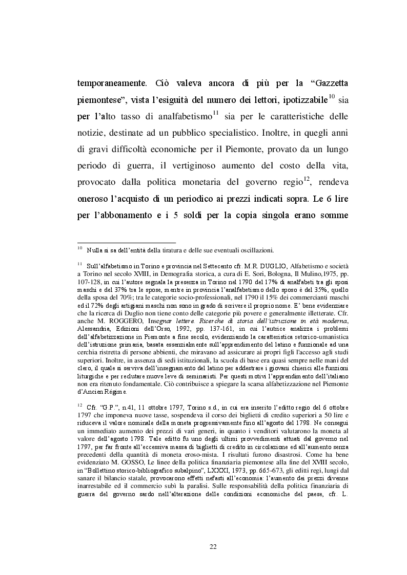 Estratto dalla tesi: La ''Gazzetta piemontese'' (1797-1798)