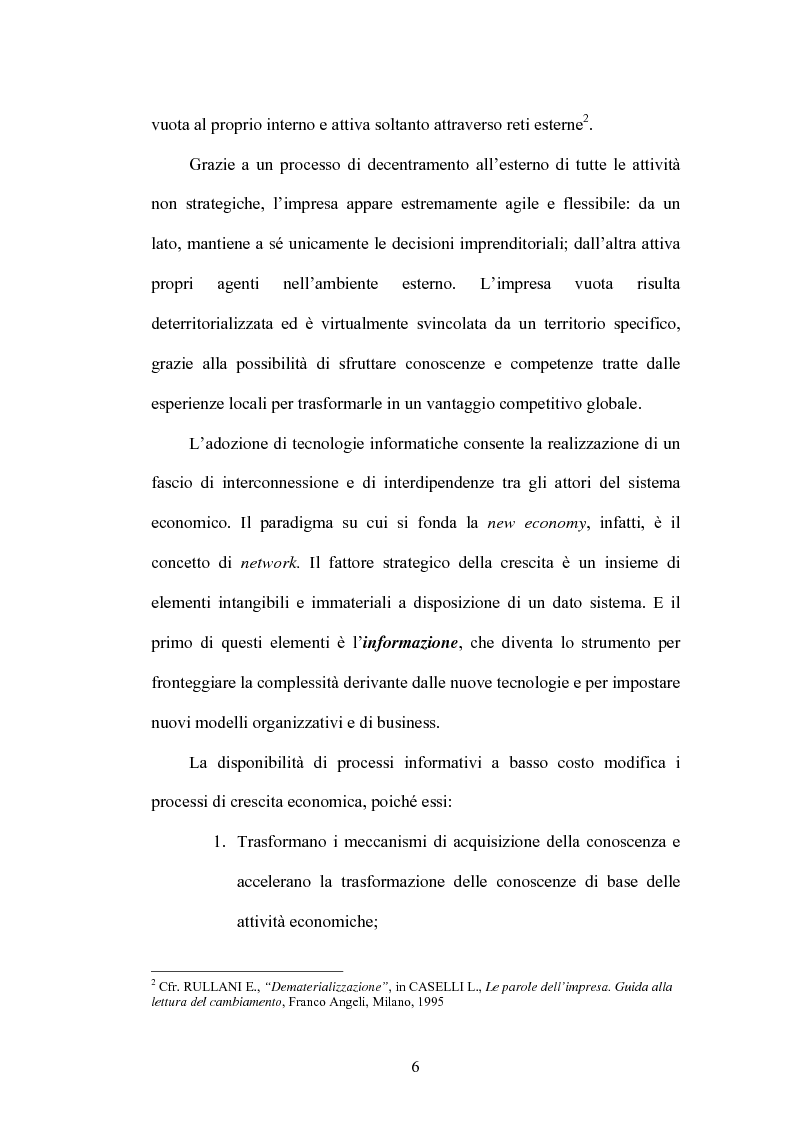 Anteprima della tesi: L'organizzazione del commercio elettronico business to business: un caso empirico nel settore bancario, Pagina 3