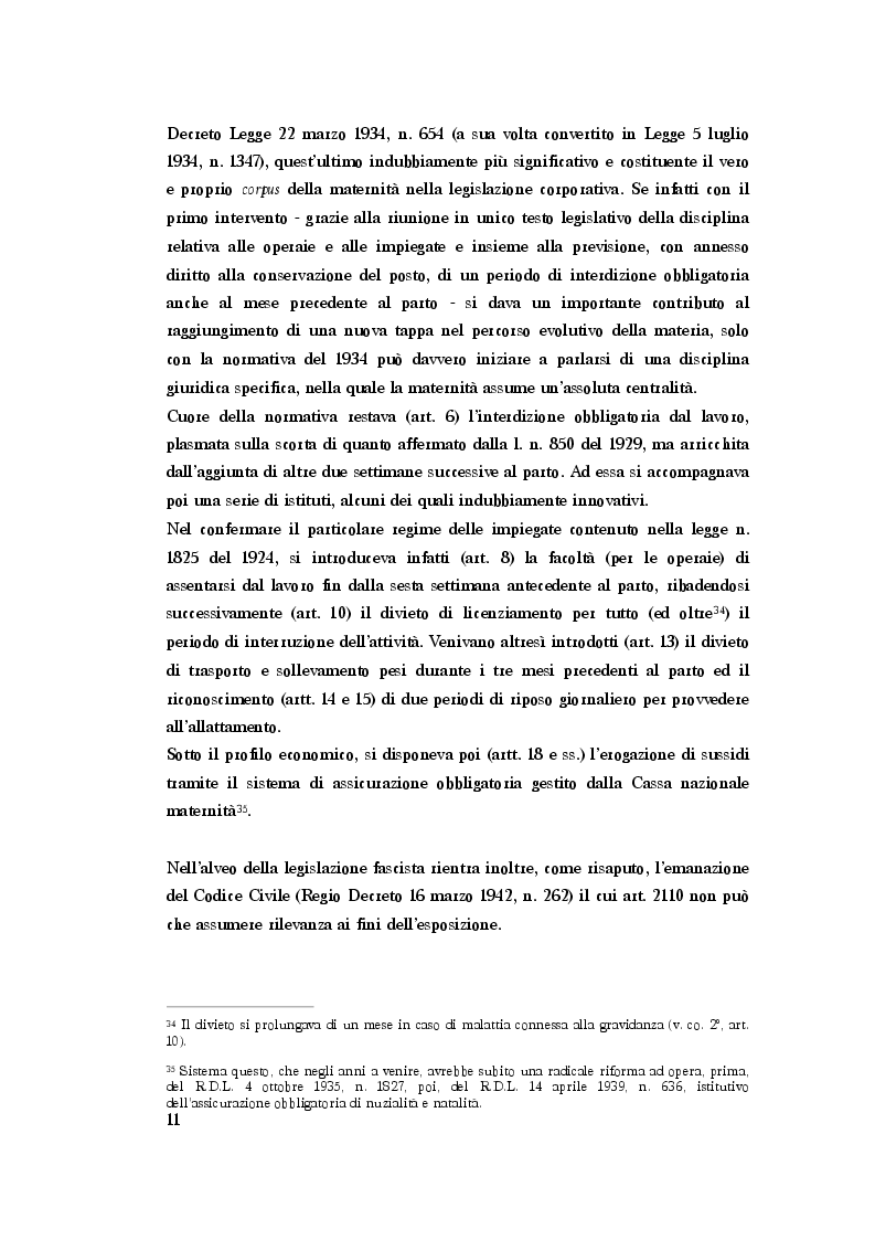 Estratto dalla tesi: Maternità, genitorialità e rapporto di lavoro: indagine sulla tutela e discipline a confronto