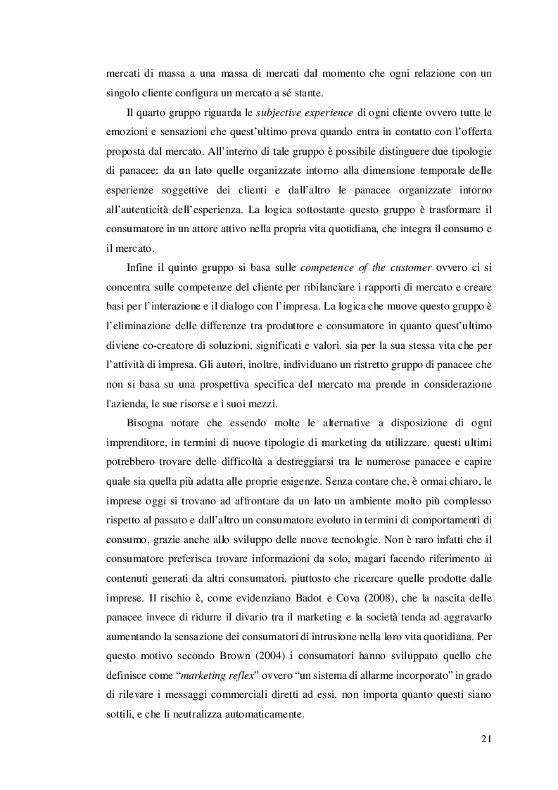 Estratto dalla tesi: Soluzioni di Marketing non convenzionale nella gestione della comunicazione d'impresa.