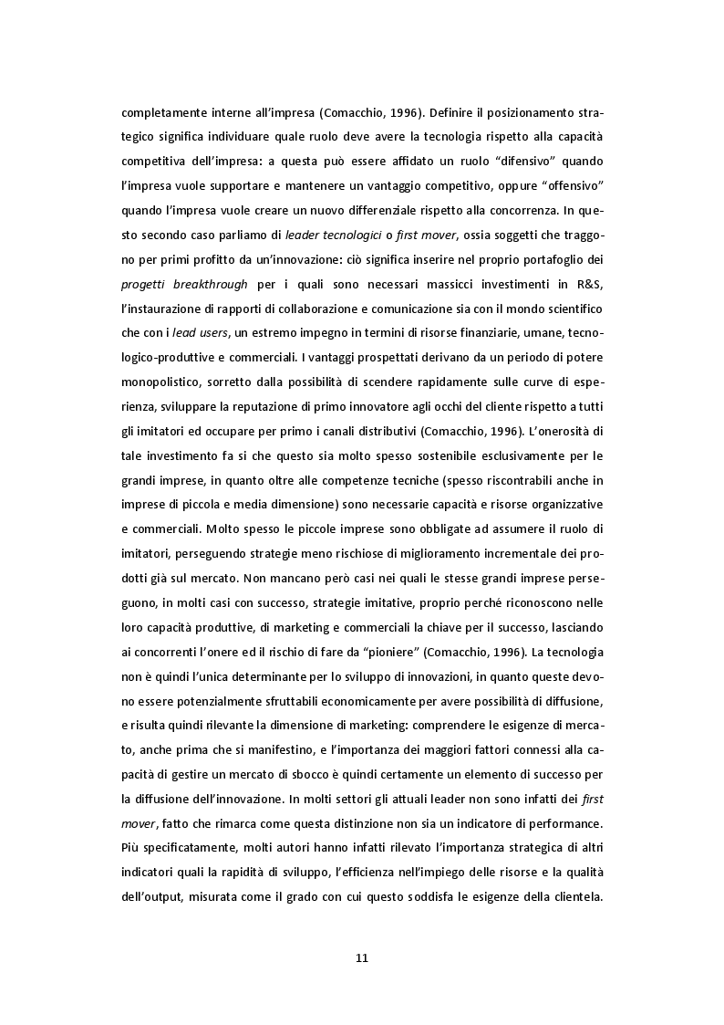 Estratto dalla tesi: Modelli per l’innovazione industriale: i casi Benelli Armi S.p.A. e Co.me.ar. S.r.l.