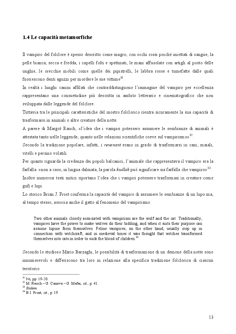 Estratto dalla tesi: Il vampiro nella letteratura prima del Dracula di Bram Stoker