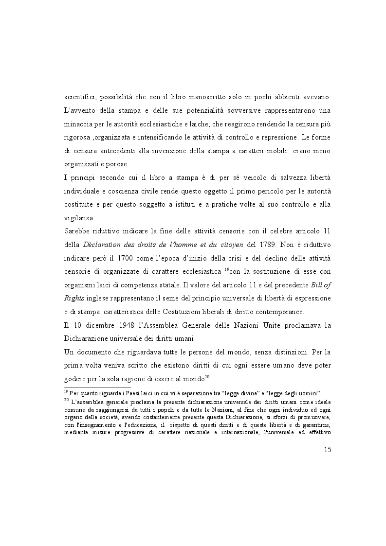 Estratto dalla tesi: Censura, opinione pubblica e libertà di pensiero. Le dinamiche del potere in Occidente in relazione ai caratteri morali e politico-religiosi