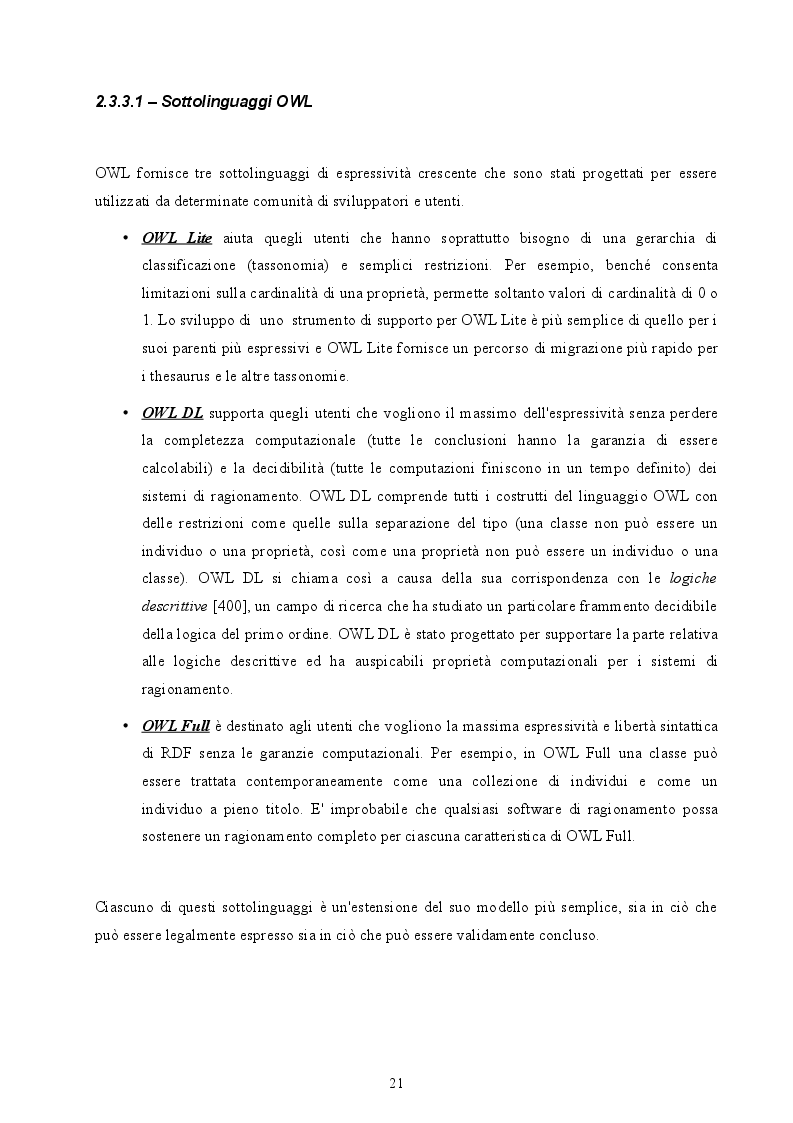 Estratto dalla tesi: Realizzazione di un parser per Logiche Descrittive all'interno di un Ontology Editor