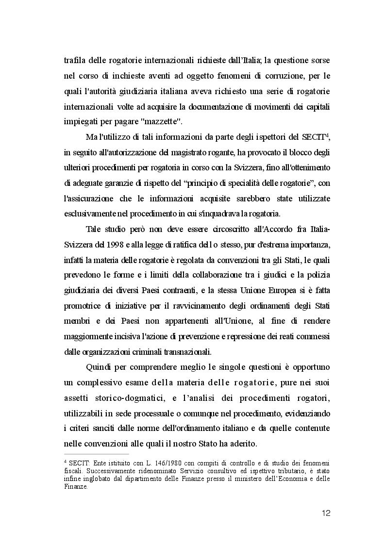 Anteprima della tesi: La Rogatoria nel Processo Penale, Pagina 5