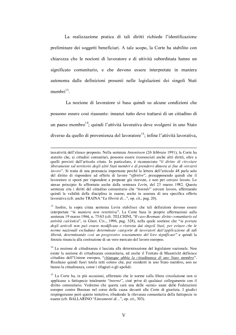 Anteprima della tesi: La sentenza Bosman ed i suoi effetti sull'ordinamento sportivo, Pagina 5