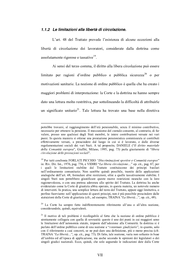 Anteprima della tesi: La sentenza Bosman ed i suoi effetti sull'ordinamento sportivo, Pagina 7