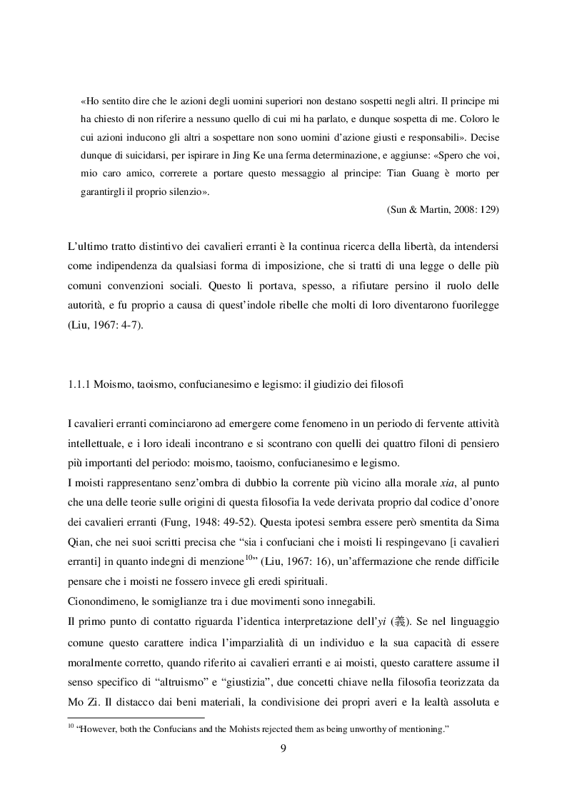 Estratto dalla tesi: Quando lo yin diventa yang: la figura della donna-cavaliere nei romanzi wuxia