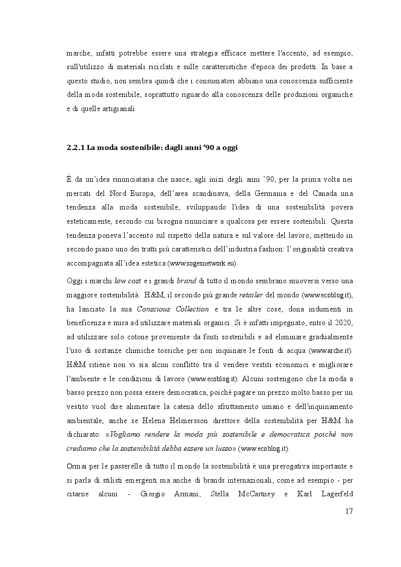 Estratto dalla tesi: Il settore della moda sostenibile. Il lancio di una nuova linea.