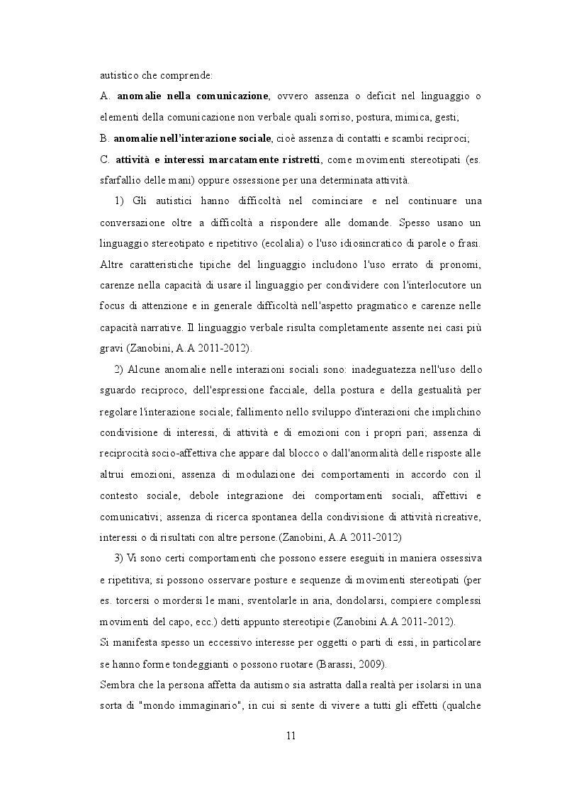 Estratto dalla tesi: Autismo e sessualità: l'importanza dell'educazione sessuale