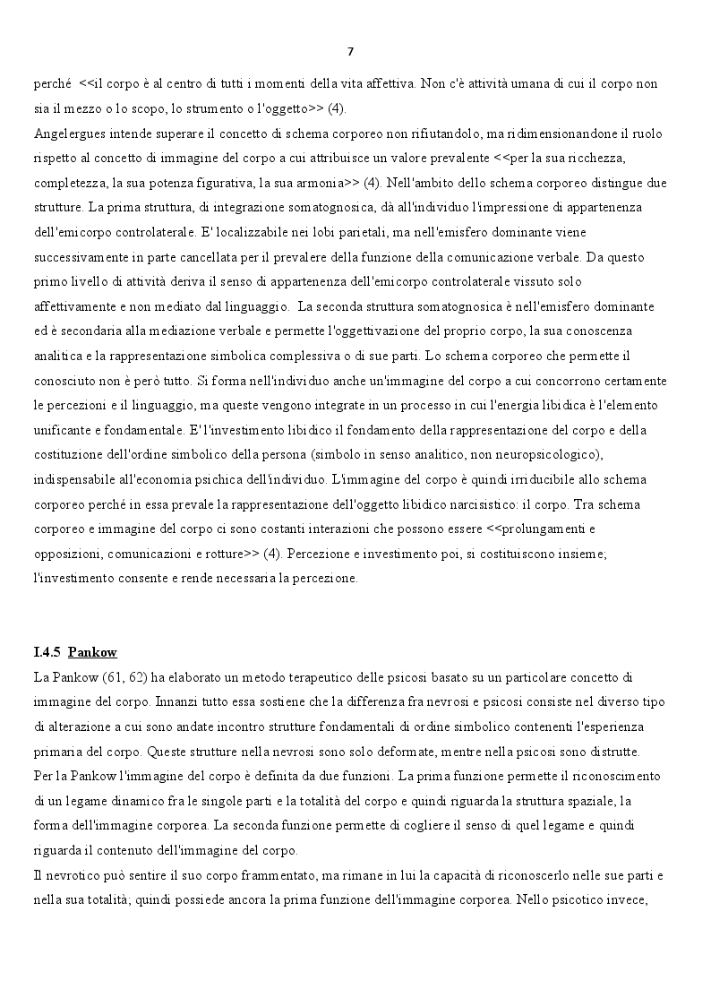 Estratto dalla tesi: Elaborazione di un sistema per lo studio dell'Immagine del Corpo in Psicopatologia