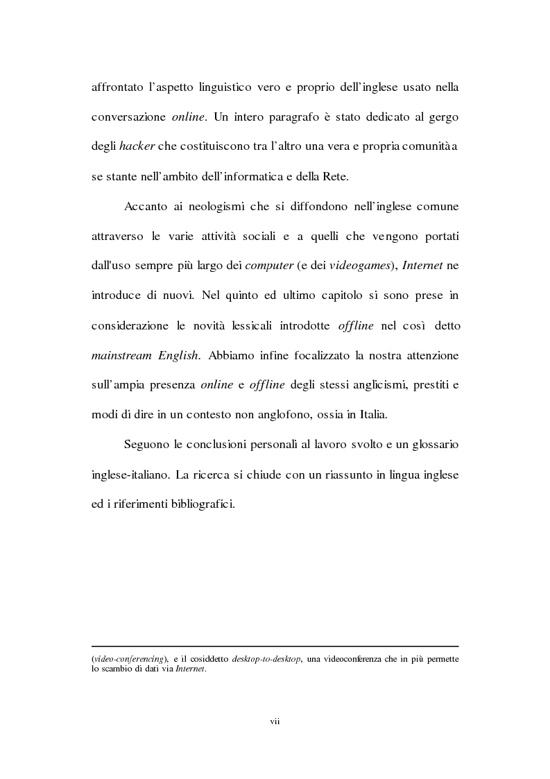 Anteprima della tesi: Lingua inglese e comunicazione nell'era del pc e di Internet: un'analisi sociolinguistica, Pagina 7