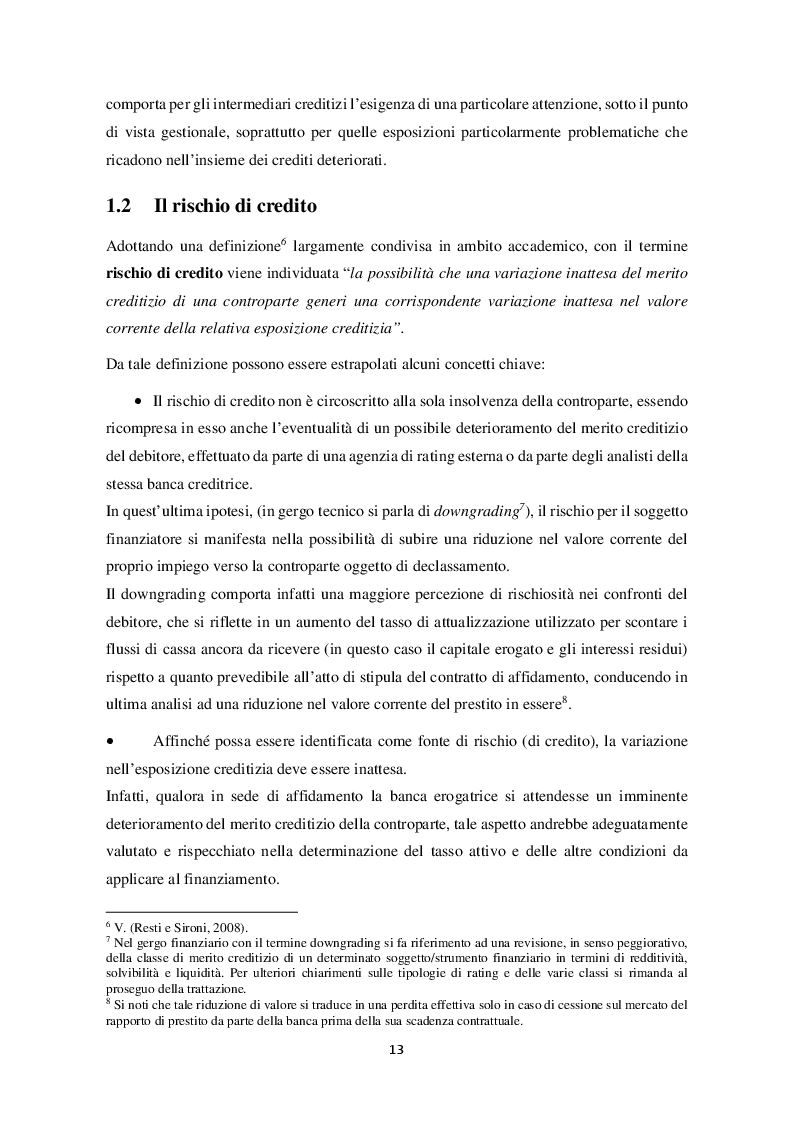 Estratto dalla tesi: Il deterioramento della qualità del credito in italia: analisi del fenomeno e delle possibili soluzioni