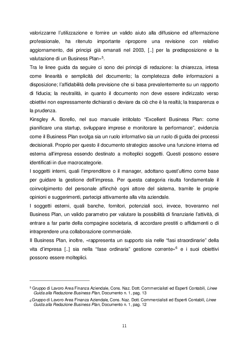 Estratto dalla tesi: Il business plan nelle nuove realtà digitali