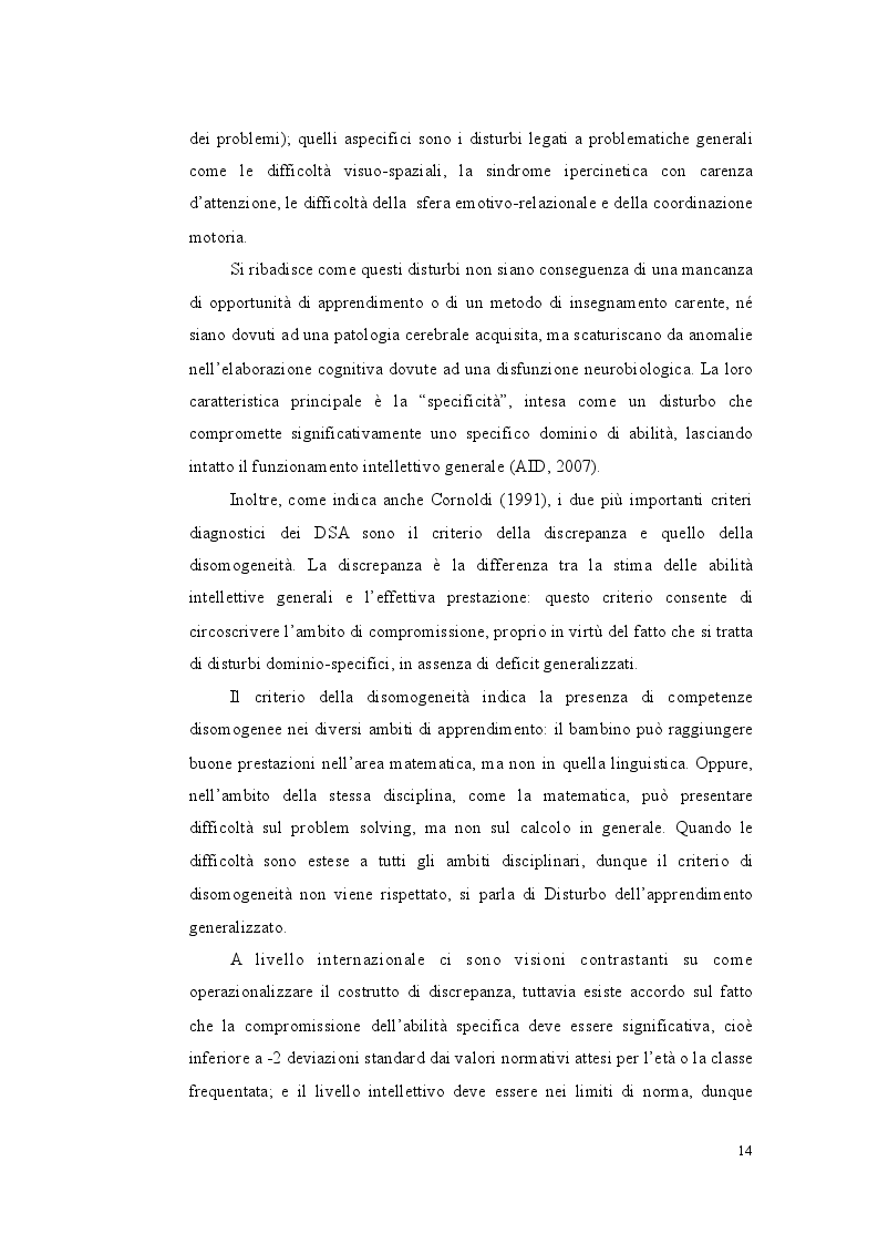 Estratto dalla tesi: Profilo metacognitivo, cognitivo ed emotivo in un campione di studenti con insuccesso scolastico