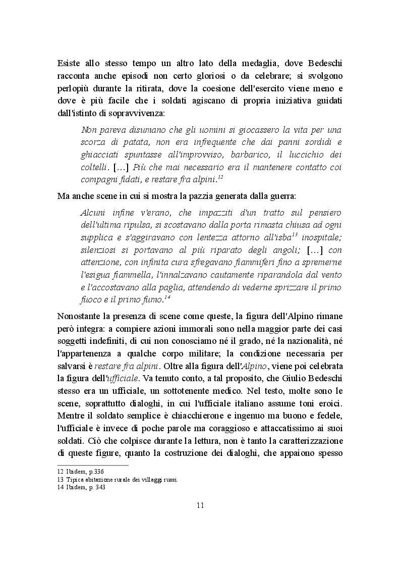 Estratto dalla tesi: Due letture della Campagna di Russia (1941-1943): Mario Rigoni Stern e Giulio Bedeschi