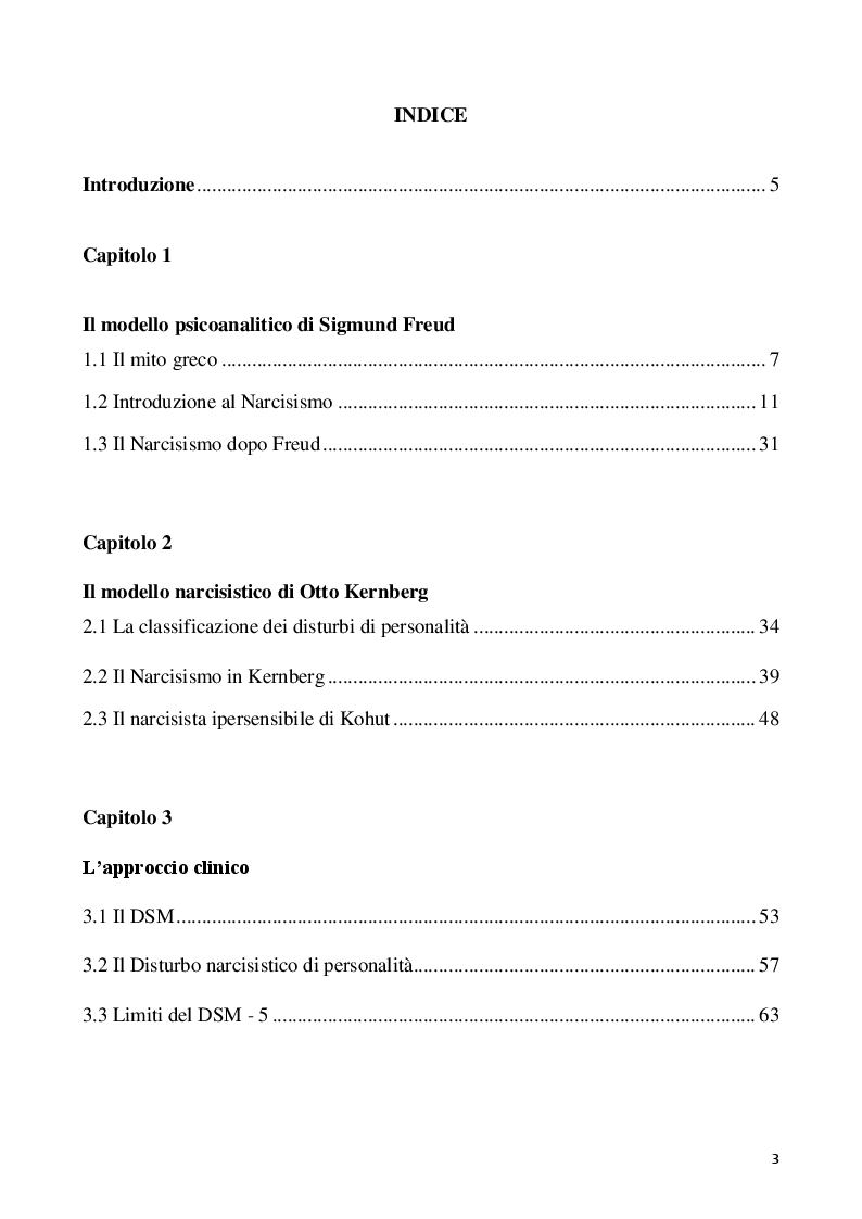 Indice della tesi: Eco e Narciso, Pagina 1