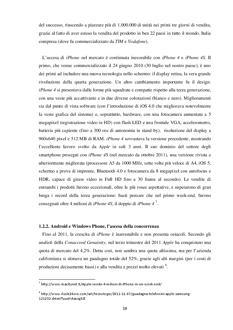 Estratto dalla tesi: Smartphone e società. Analisi di rete dei principali brand nel contesto dei social media.