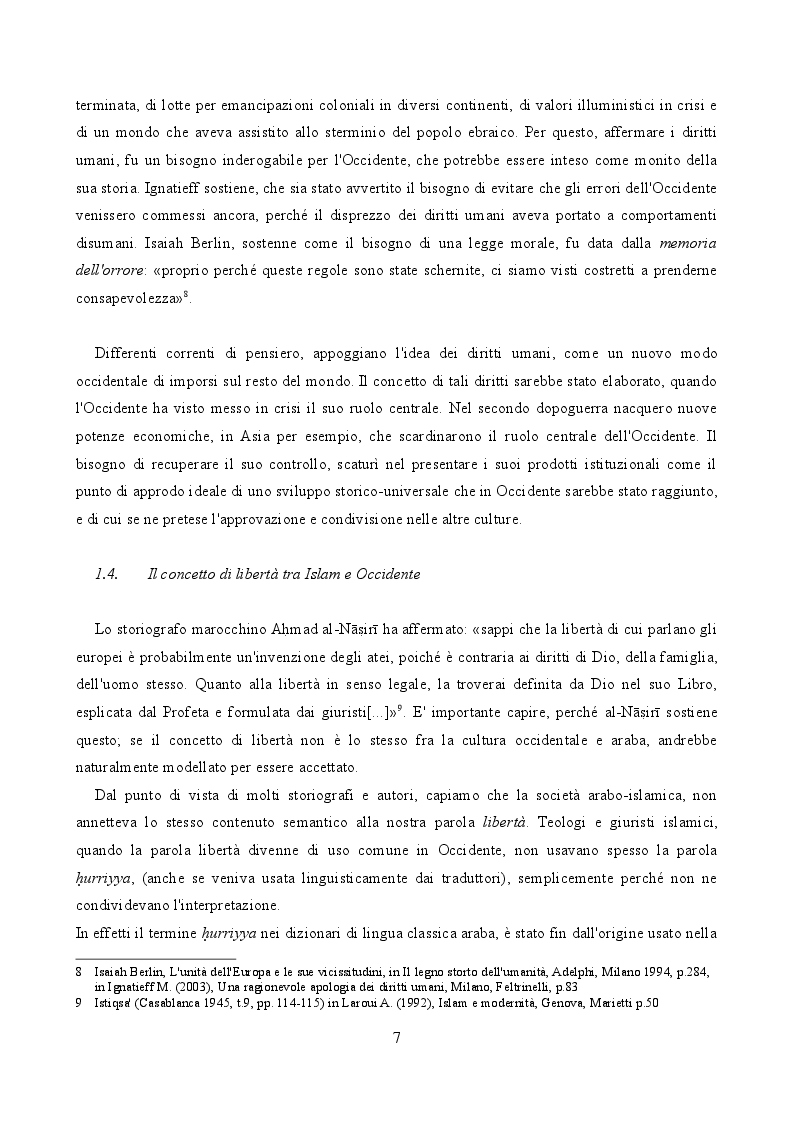 Estratto dalla tesi: Libertà di espressione e diritti umani nell'Islam