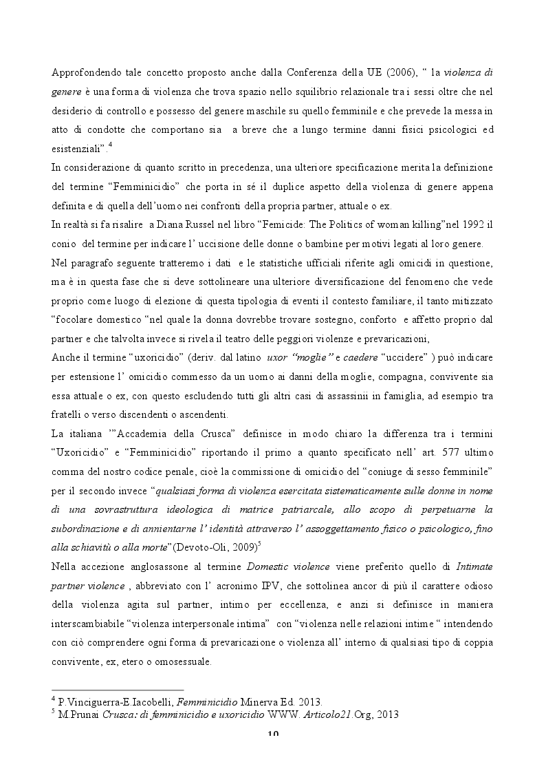 Estratto dalla tesi: Omicidio in famiglia: esiti e conseguenze emotive, psicologiche e sociali sui figli sopravvissuti alla morte della madre per mano del padre