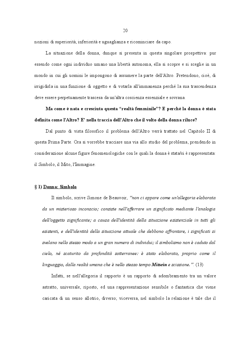 Estratto dalla tesi: Il mito dell'Altro: la donna e la filosofia nella società dell'Europa Occidentale - Ricerca di una cultura al femminile Rinascimento e Controriforma: dall'esaltazione della femminilità agli scritti misogini del Seicento
