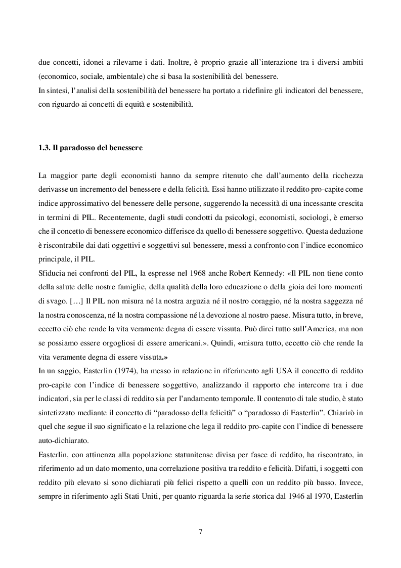 Estratto dalla tesi: Reddito e felicità: alcuni paradossi