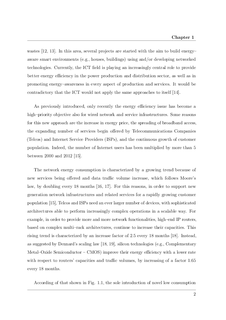 Estratto dalla tesi: Techniques for Optimal Exploitation of Green Networking Capabilities in Future Internet Devices
