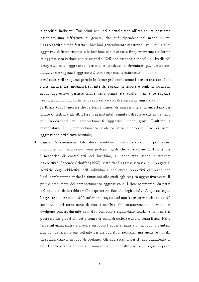 Estratto dalla tesi: L'aggressività nel bambino da 0 a 3 anni e l'intervento educativo
