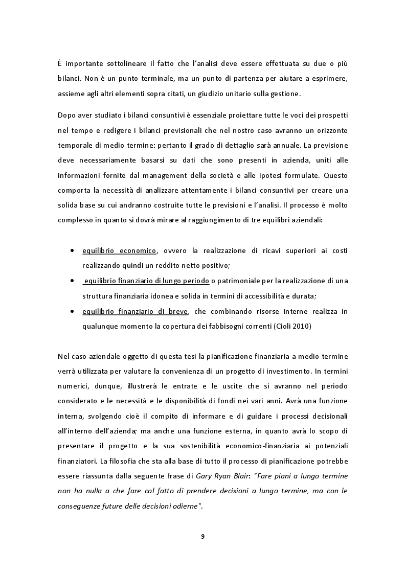 Estratto dalla tesi: La pianificazione economico-finanziaria nella valutazione di un investimento in attivo fisso - Il caso Metal Working s.r.l.