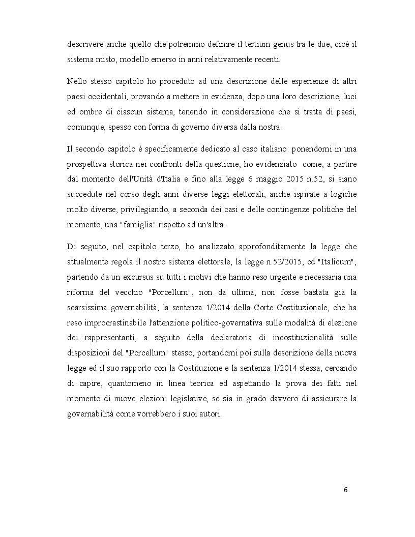 Anteprima della tesi: Legge elettorale: analisi dell'Italicum e prospettive di comparazione con altri stati occidentali, Pagina 3