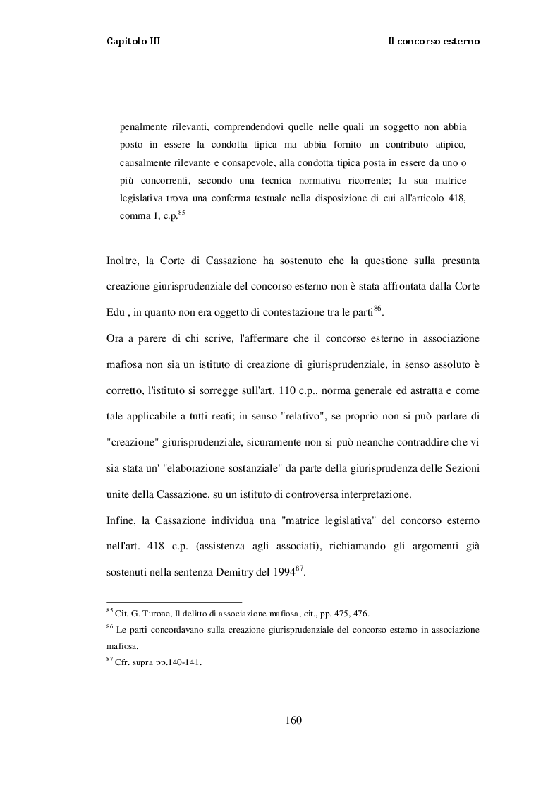 Estratto dalla tesi: La incriminazione dell’associazione di tipo mafioso: profili storici e problematiche interpretative