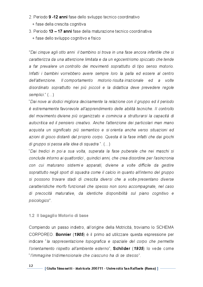 Estratto dalla tesi: BodyFit® Soccer: Metodo Funzionale neuromuscolare
