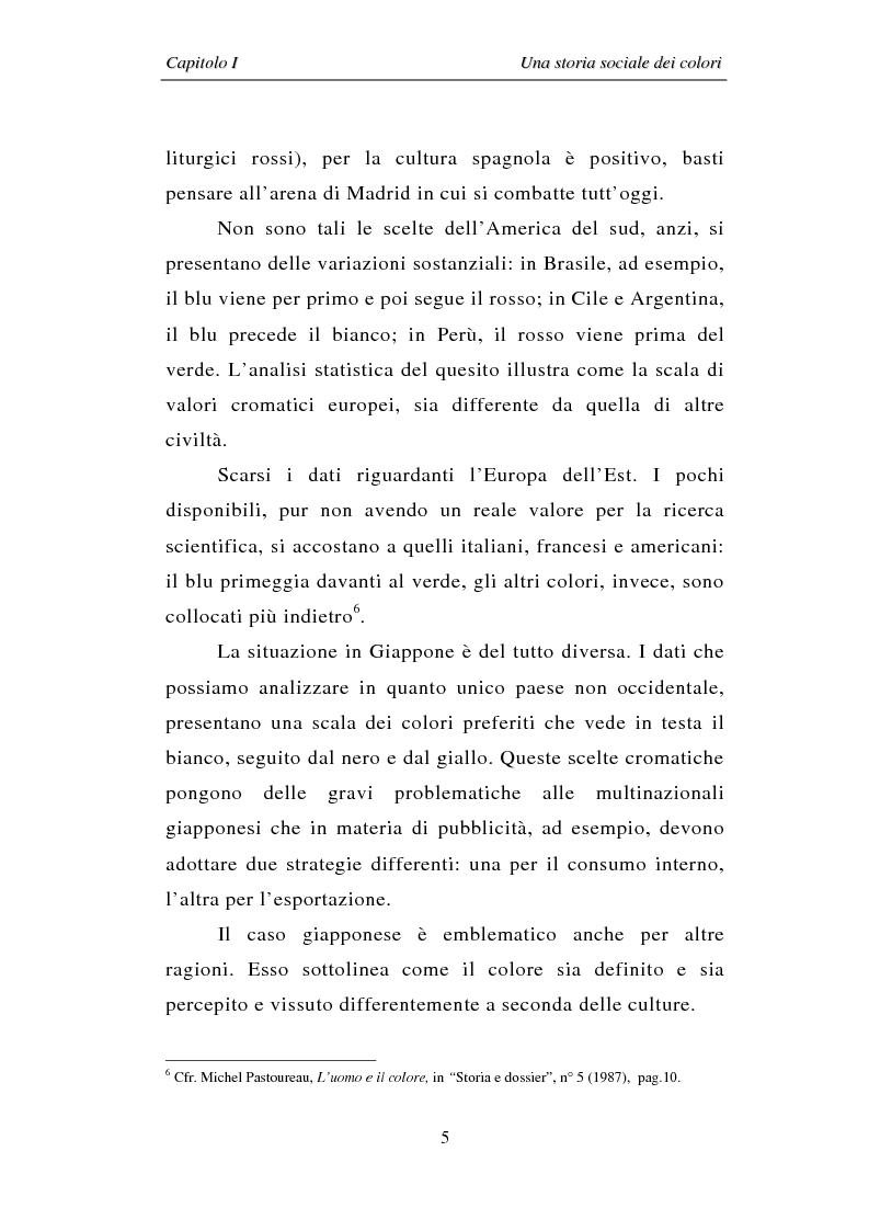 Anteprima della tesi: Il colore: dal simbolo alla campagna pubblicitaria, Pagina 5
