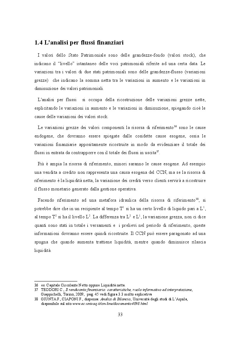 Estratto dalla tesi: Analisi di bilancio per indici e flussi. Un caso aziendale