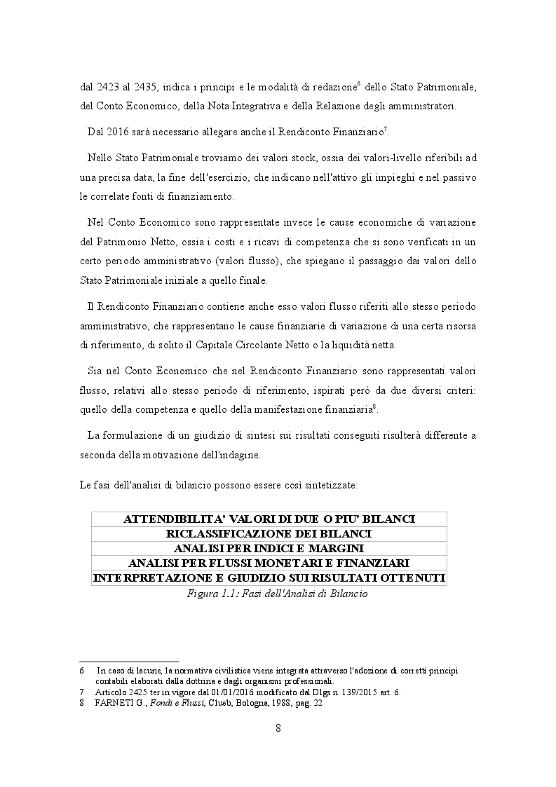 Anteprima della tesi: Analisi di bilancio per indici e flussi. Un caso aziendale, Pagina 5