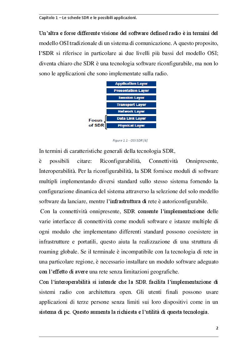 Anteprima della tesi: Caratterizzazione sperimentale delle catene di trasmissione e ricezione di una SDR commerciale, Pagina 5